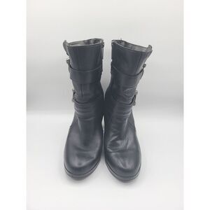 Harley Davidson Women's Marissa‎ Platform Black Leather Boots Size 9.5